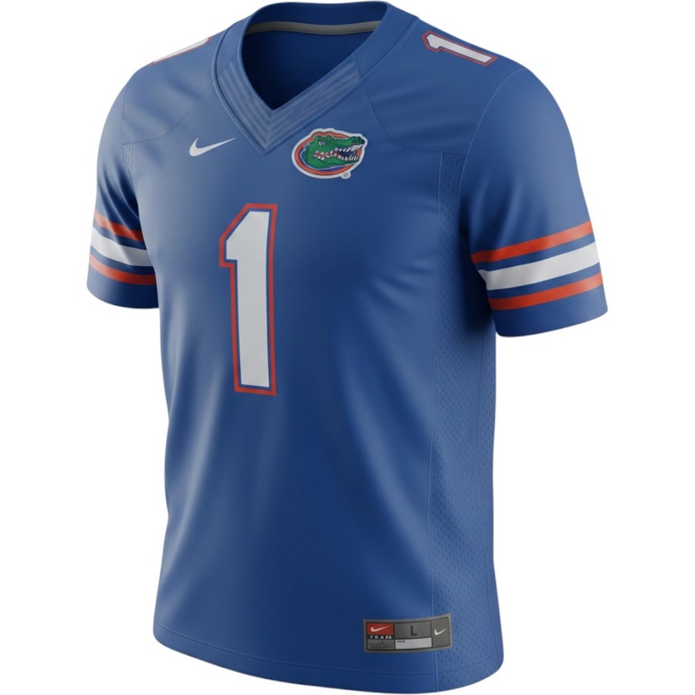 Nike Florida Gators Jersey Mens Large Blue Good Condition Football No 1 Mesh
